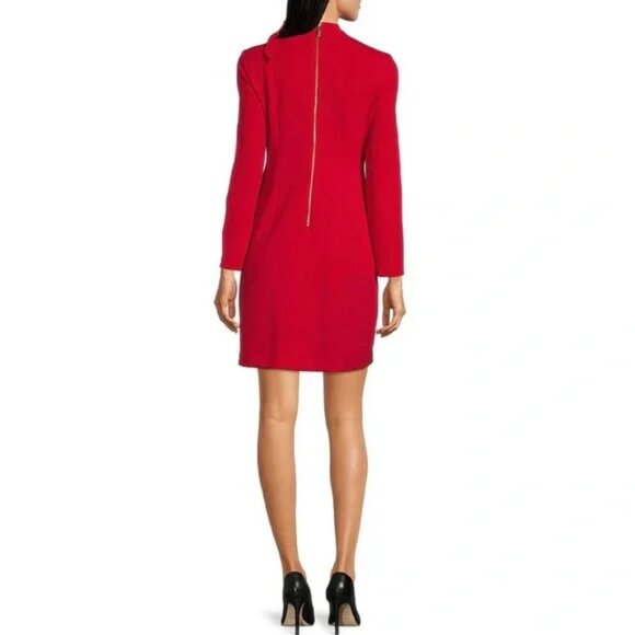 Calvin Klein Mock Neck Bow Sheath Dress - Picture 2 of 9